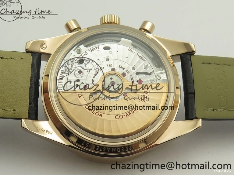 0223 Speedmaster ’57 Co-Axial RG OMF 1:1 Best Edition Black Dial On Leather Strap A9300 (Free Leather Strap) Resilient 8064